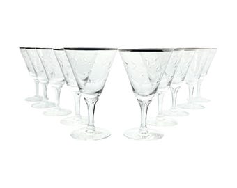 Fostoria “Bridal Belle” Set of 10 Water Glasses 6 1/4” 10oz Signed