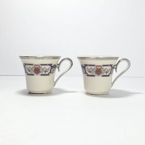 Lenox INTERLUDE, Set of 2 Porcelain Demitasse Cups, 2 1/2” No Saucer USA