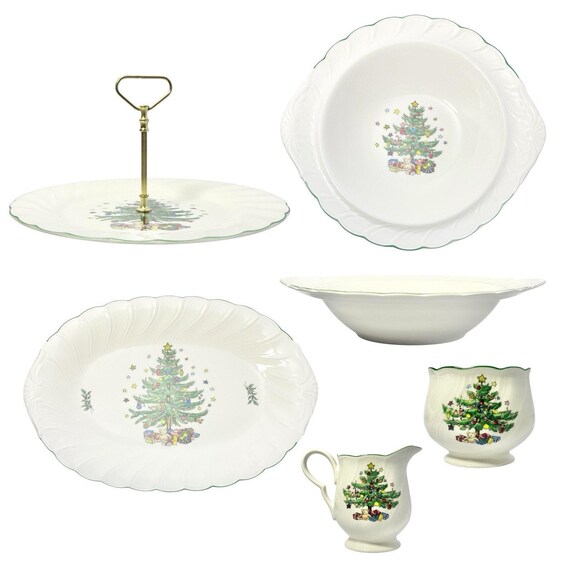 Nikko “happy Holidays” 6-piece Porcelain Dinnerware Serving Set