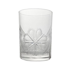 1960-70s American “Flower & Fan” Cut Crystal Old Fashioned Glasses 3 7/8” 10oz