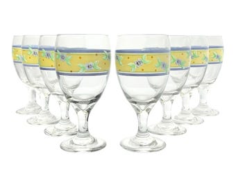 Pfaltzgraff “Summer Breeze” Set of 8 Iced Tea or All Purpose Glasses 7” 15oz