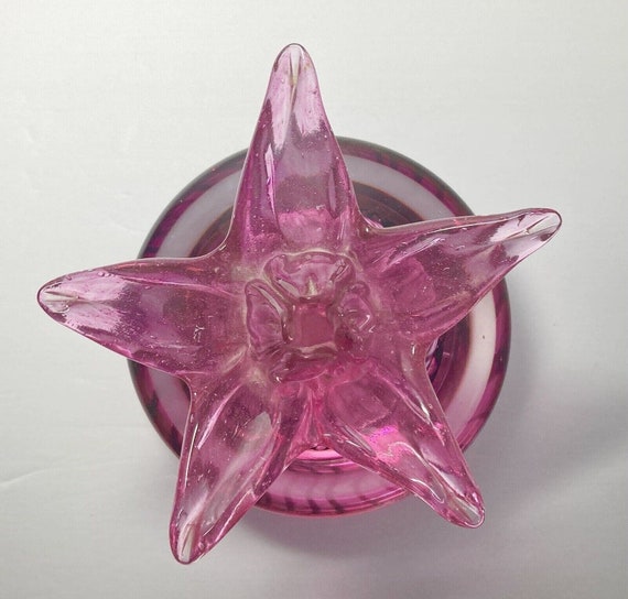 Dale Tiffany Pink Swirl Flower Art Glass Perfume … - image 3