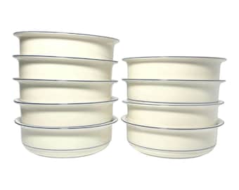 Lenox “Blue Pinstripe (for the Blue Patterns)” 9 Ceramic Soup/Cereal Bowls 6.25”