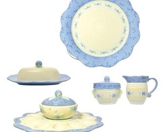 Pfaltzgraff “Summer Breeze” 5-Piece Ceramic Dinnerware Serving Set