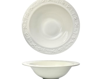 1940s Homer Laughlin “Vintage (Grape)” Round Ceramic Serving Bowl 9 1/2” EEC-90