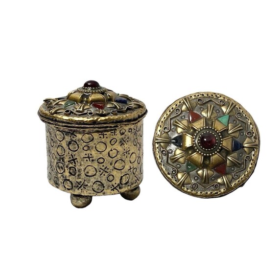 Vintage Engraved Brass Trinket Box - Antique Brass & Copper - Hemswell  Antique Centres