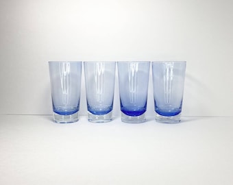 Marine Blue Set of 5 Glass Tumblers/drinking Glasses 12 Oz., - Etsy