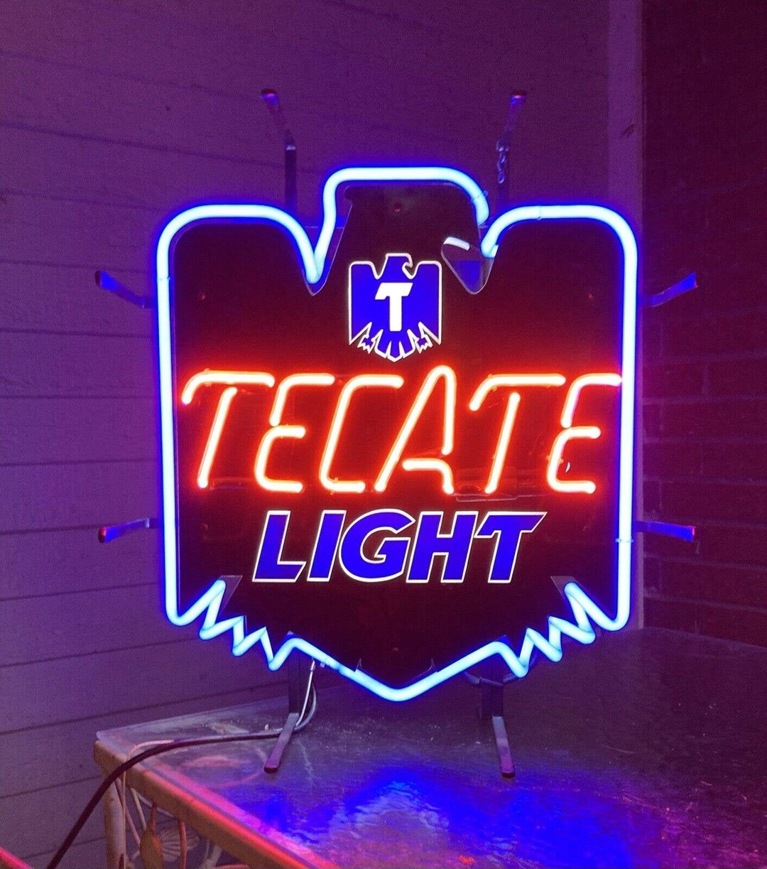 Cerveza Tecate Eagle Beer Neon Light Sign Lamp Hangs or Free Etsy