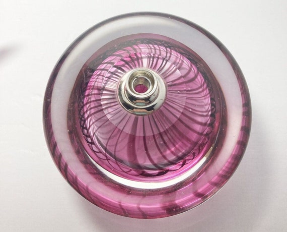 Dale Tiffany Pink Swirl Flower Art Glass Perfume … - image 6