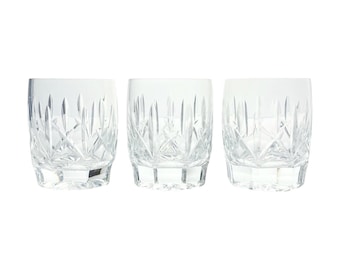 Waterford “Westhampton” 3 Crystal Double Old Fashioned Glasses 4 1/8” 12oz