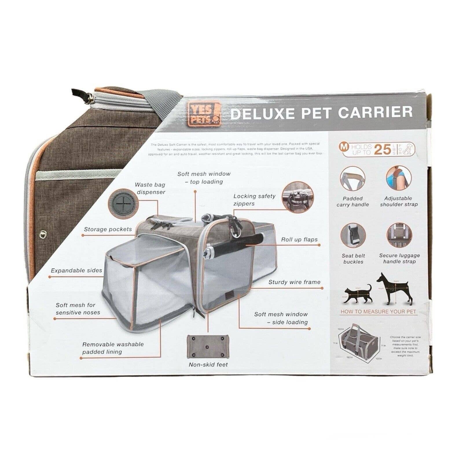 Morpilot Portable Pet Carrier for Cats and Dogs with Locking Safety  Zippers, Airline Approved, Foldable,Gray 