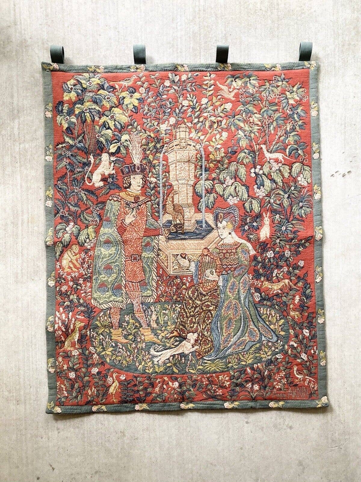 Anne roland Aknin le Roman De La Rose Ca. 1985 French Wool Jacquard Tapestry Etsy