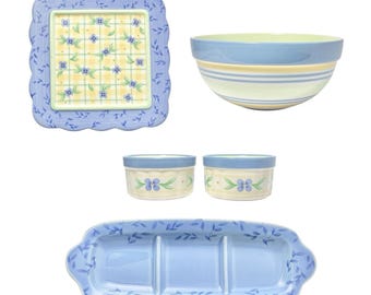 Pfaltzgraff “Summer Breeze” 5-Piece Ceramic Dinnerware Serving Set