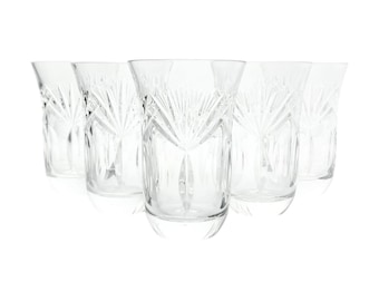 Nachtmann “Andernach” Set of 5 Crystal Flared Tumbler Glasses 4 5/8” 8oz