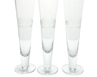 Toscany “Clipper Ship” Set of 3 Pilsner Beer Glasses 10 1/8” 12oz