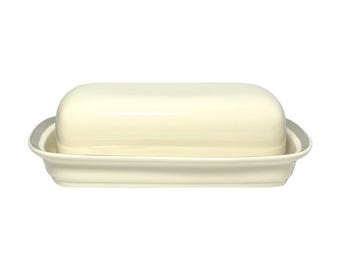 Lenox “Solitaire” Ceramic Butter Dish & Lid 7 1/4” 1/4lb