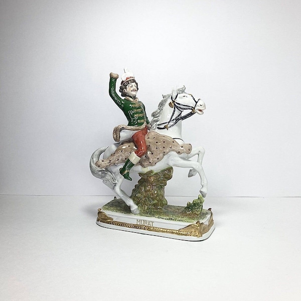 Scheibe-Alsbach Kister Antique Porcelain Napoleonic Murat Soldier Figurine 11.5”