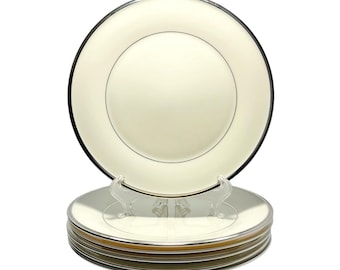 Lenox “Solitaire” Set of 6 Bone China Salad Plates 8”