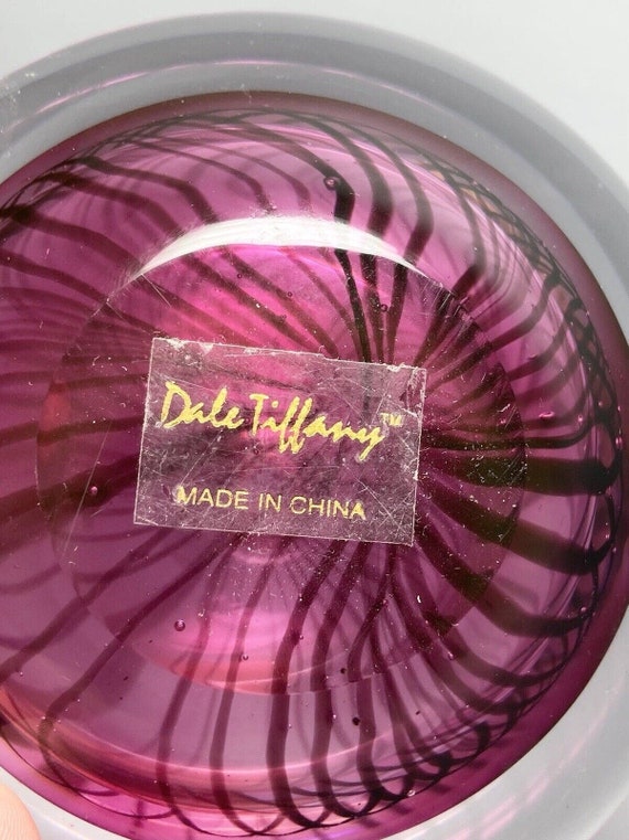 Dale Tiffany Pink Swirl Flower Art Glass Perfume … - image 8