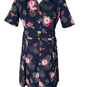 60s Mod dress with beagle collar, 1960s True Vintage Scooter Dress by Trefusi, approx size 12