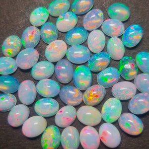 Natural Opal Cabochon~ Ethiopian Opal Stone~ AAA+++ Quality Opal Loose Stone~ Calibrated Opal Cabochon~ Oval Opal Cabochon~ Opal Gemstone