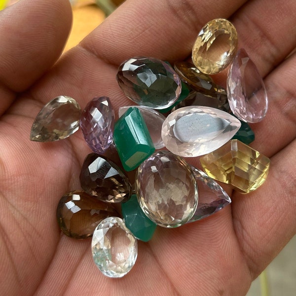 Mixed Loose Gemstone Lot - Assorted Natural Gemstones for Jewelry Making and Crafts