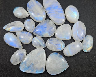 Rainbow Moonstone Cabochon~ Rainbow Moonstone Cabochon~ Moonstone Cabochon~ Blue Fire Moonstone~ Wholesale Moonstone~ Gemstone Cabochon