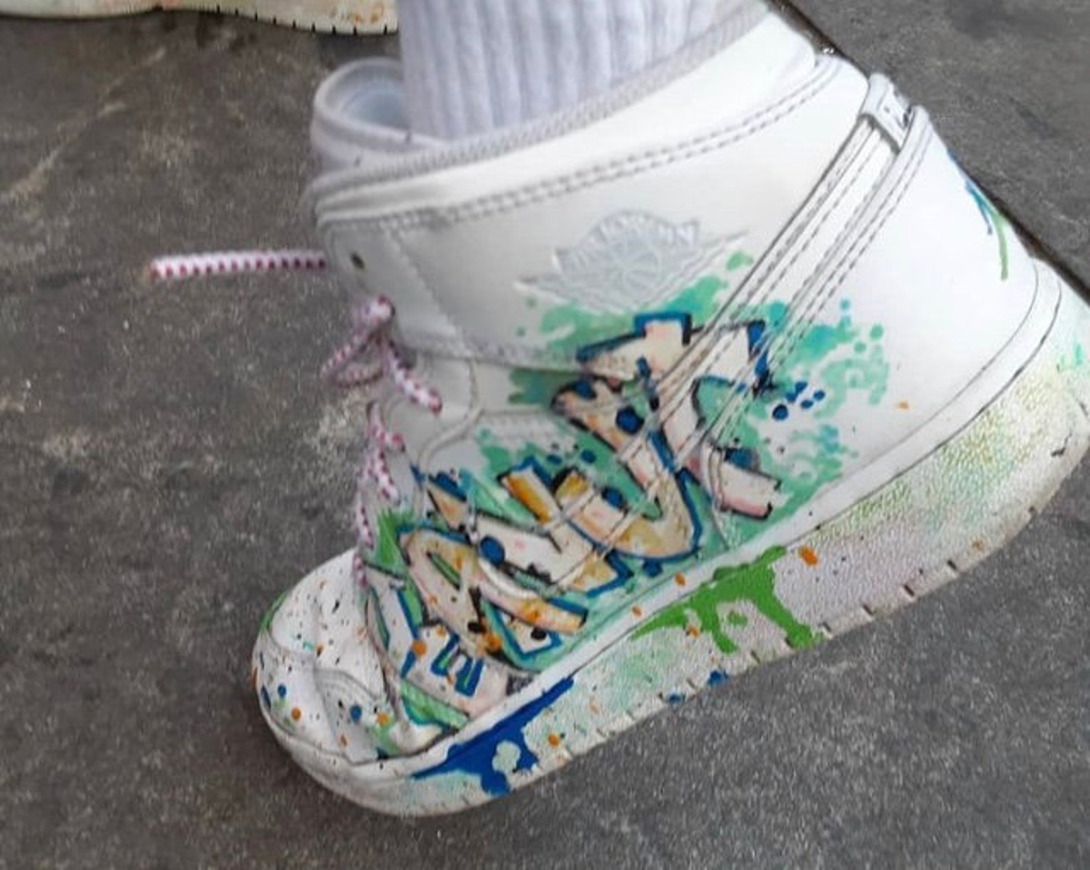CUSTOM Graffiti Nike High Top Shoes Etsy