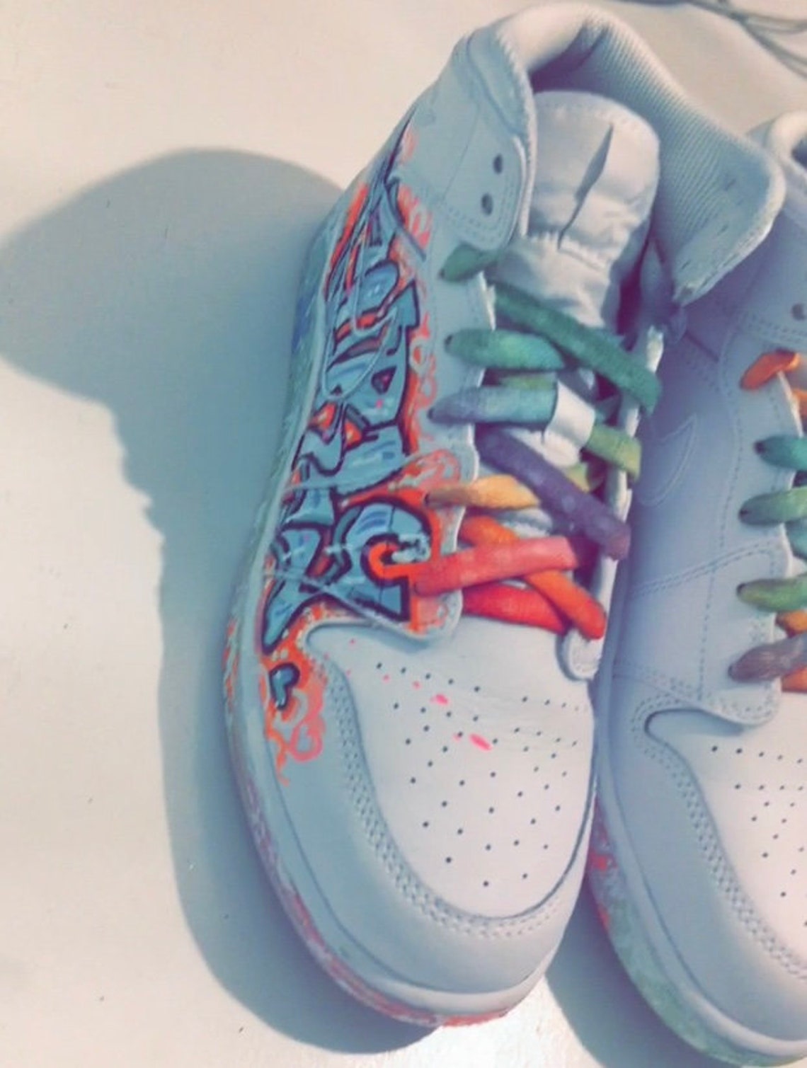 CUSTOM Graffiti Nike High Top Shoes Etsy