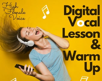 Digital Vocal Lesson for High Female Voice | Vocal Lessons | Instant Download | Singing Exercises