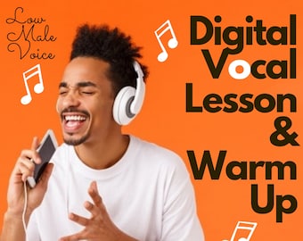 Digital Vocal Lesson for Low Male Voice | Vocal Lessons | Instant Download | Singing Exercises