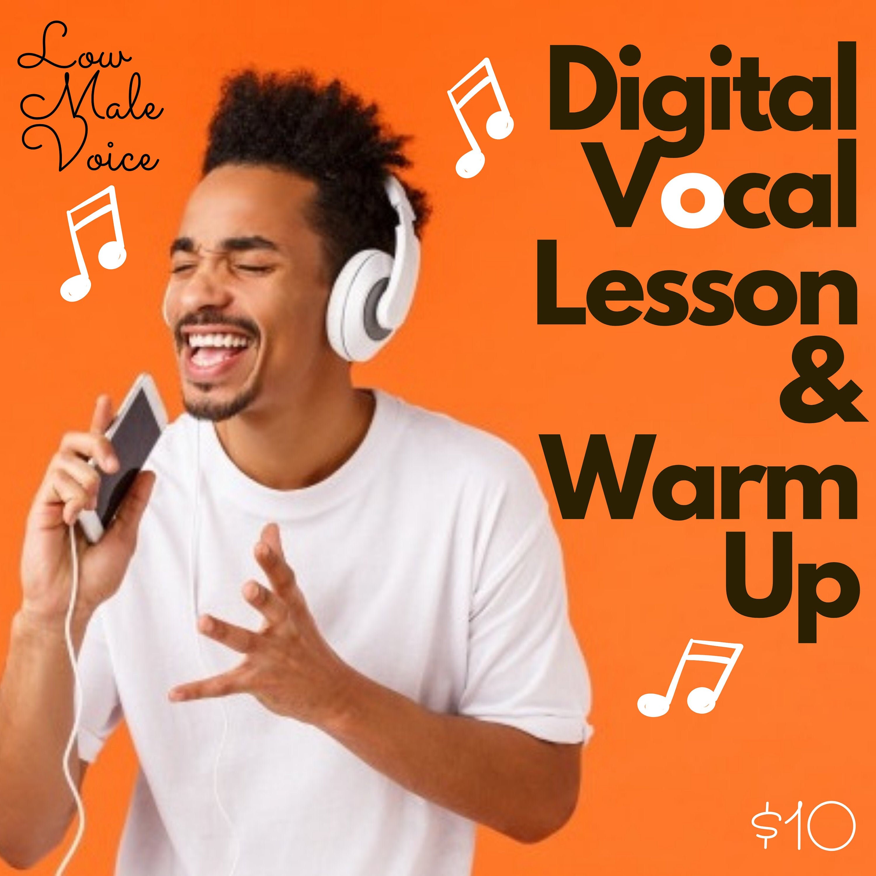 Digital Vocal Lesson for Low Male Voice Vocal Lessons Etsy