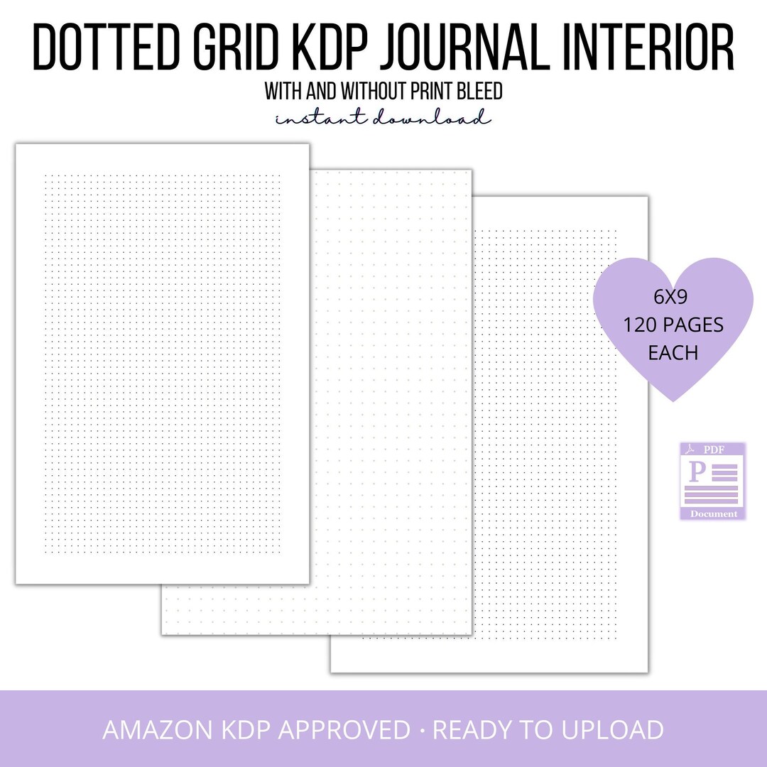 Approved KDP Dotted Lined Journal Template | 120 Pages PDF | Digital ...