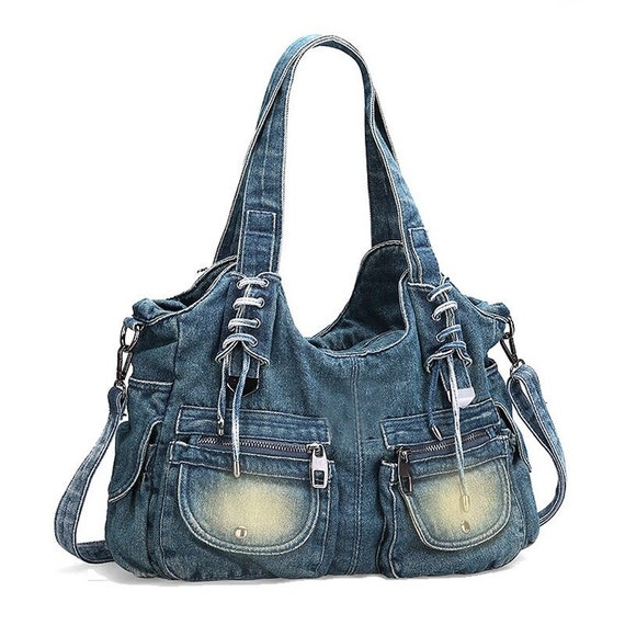 Fashion Women Bag Vintage Casual Denim Handbag Lady Large - Etsy