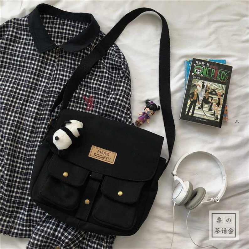 Women Korean Style Shoulder Bag Canvas Windsuit Small Etsy