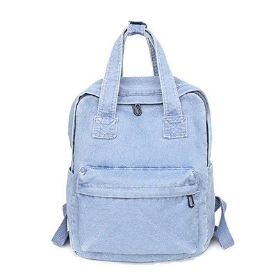 Denim Backpack for Girls Women Classic Retro Bookbags - Etsy