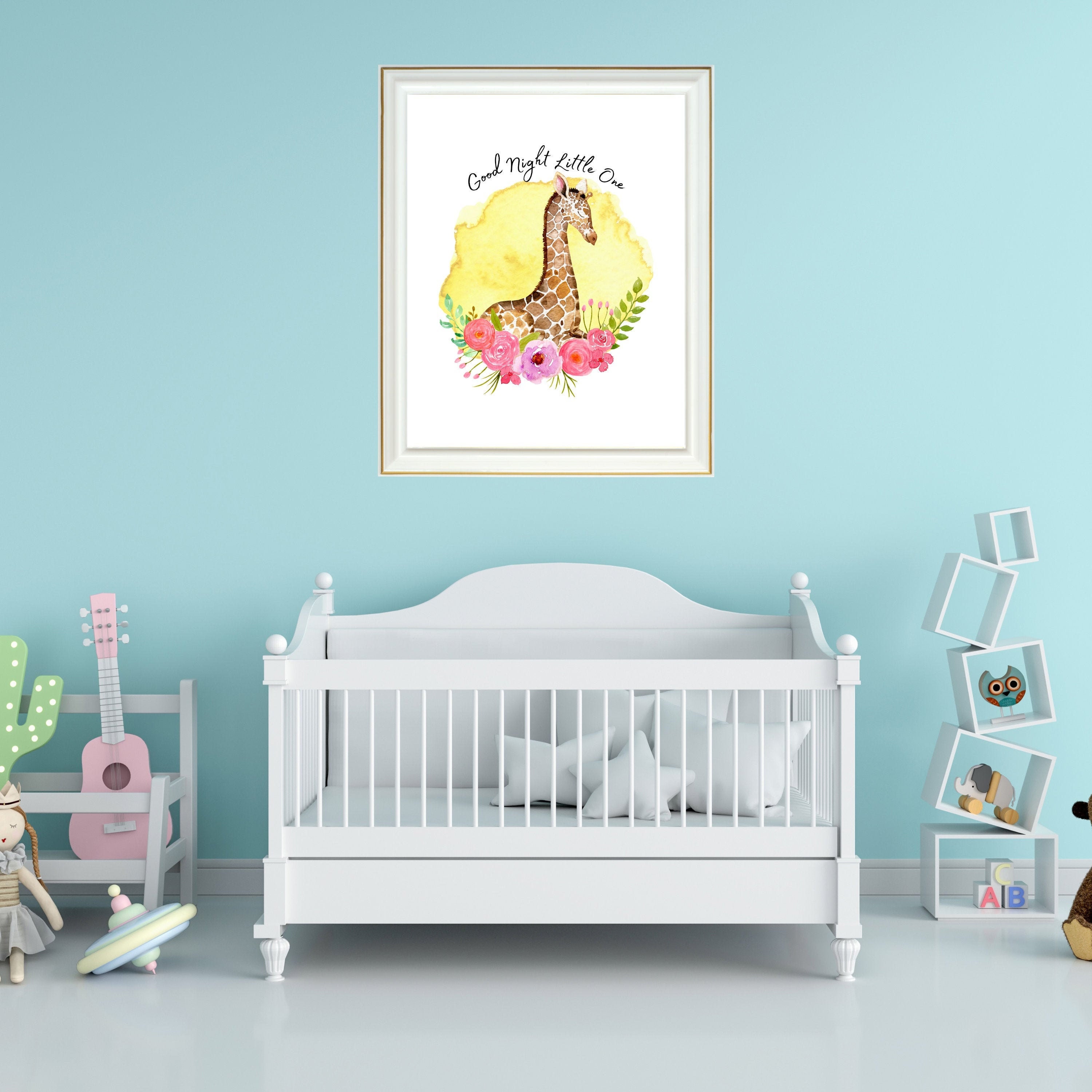 Baby Giraffe Kids Room Print Nursery Wall Art Artwork for Etsy
