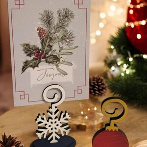 Porte-photos de Noël, Porte-cartes de Noël, Présentoir pour cartes, Présentoir pour photos, Présentoir pour photos, Porte-photos de Noël