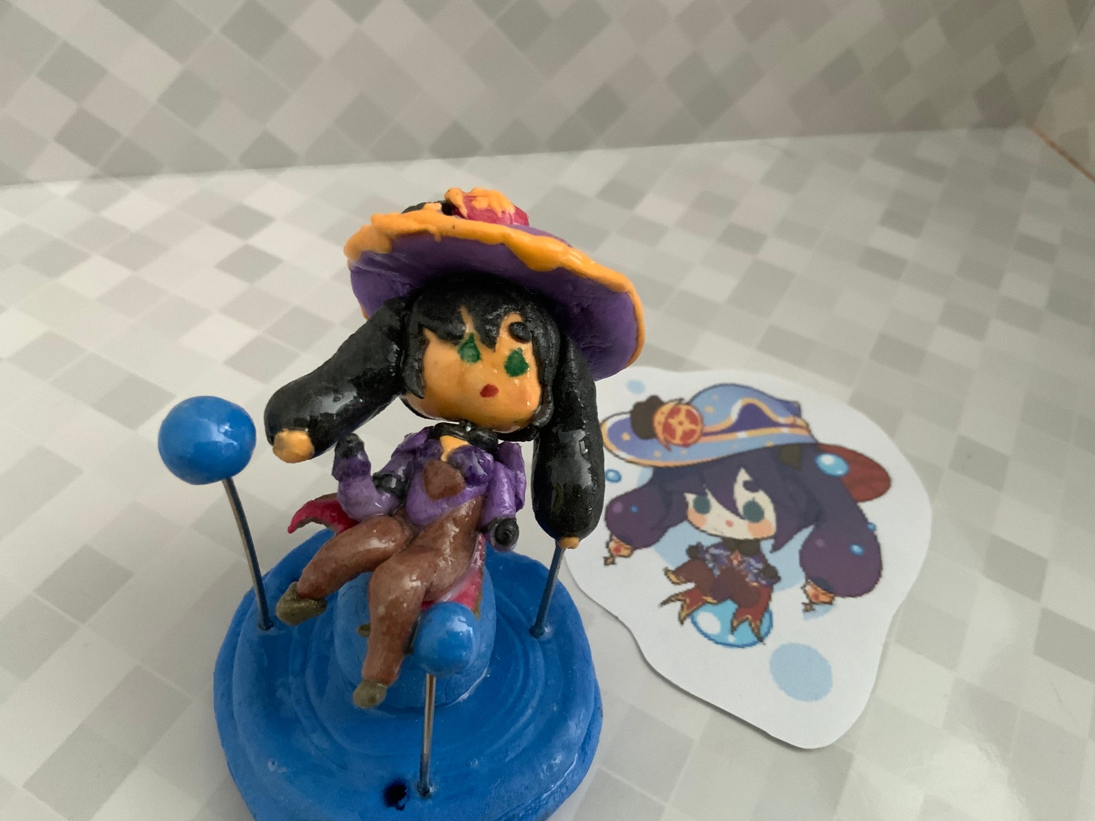Genshin Impact Chibi Mona Figure | Etsy