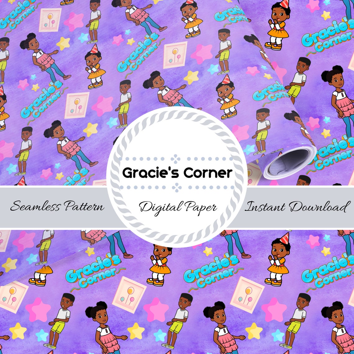 GRACIE'S CORNER Digital Seamless Pattern Printable Fabric Etsy