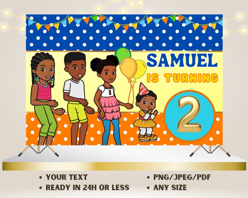 GRACIE'S CORNER Digital Printable Backdrop Design Birthday Etsy