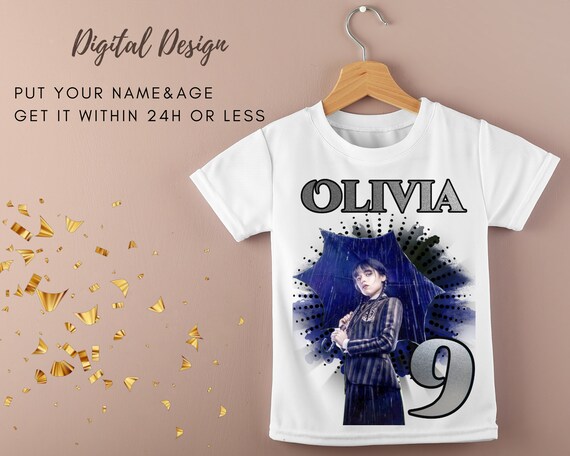 WEDNESDAY GIRL T shirt imprimable num rique Design T shirt de f te
