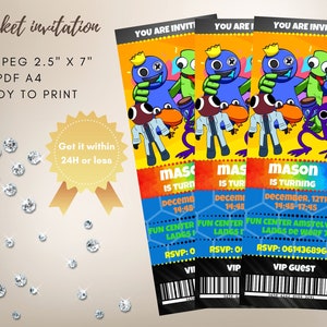 Roblox Rainbow Friends Birthday Invitation - oscarsitosroom, awsome price  6.00$