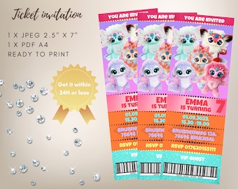 MAGIC MIXIES Ticket Invitation Digital Printable 1st Birthday Party | You Print Magic Mixies Custom Kids Birthday Invitation