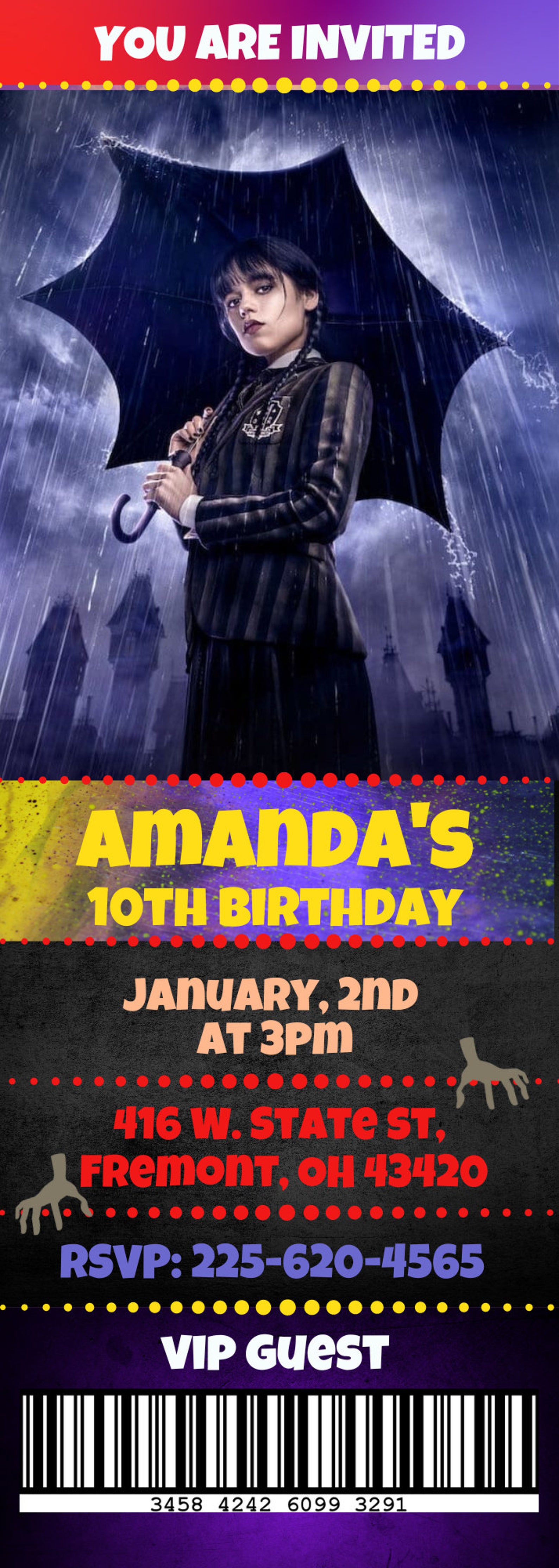 wednesday-addams-invitations-template