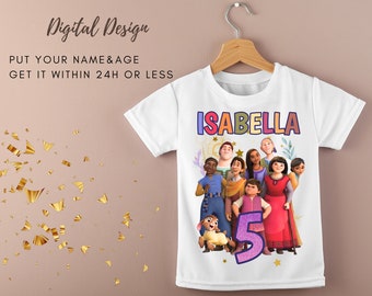 WISH ASHA T-shirt à impression numérique pour fête d'anniversaire | T-shirt d'anniversaire enfant personnalisé ASHA Wish You Print