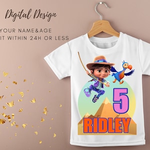 RIDLEY JONES Digital Printable T-shirt Design Birthday Party T-shirt | You Print Adventures Ridley Jones Custom Kids Birthday T-shirt