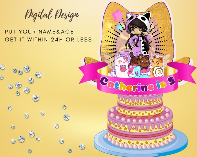 APHMAU Digital Printable Cake Topper Design You Print Custom Boy Girl ...