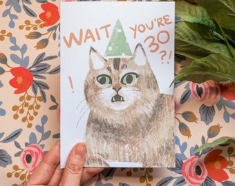 Vous avez 30 ans ? -Carte d'anniversaire, carte d'anniversaire 30 ans drôle, carte meilleur ami, trente ans sale, surprise, je t'aime, cartes de voeux faites à la main