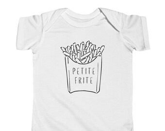Zierlicher Frite Strampelanzug | Babybody | Babykleidung | Essen Wortspiele | Säugling feiner Jersey Body | Zierliche Frite | Kleiner Fry Body